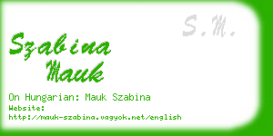 szabina mauk business card